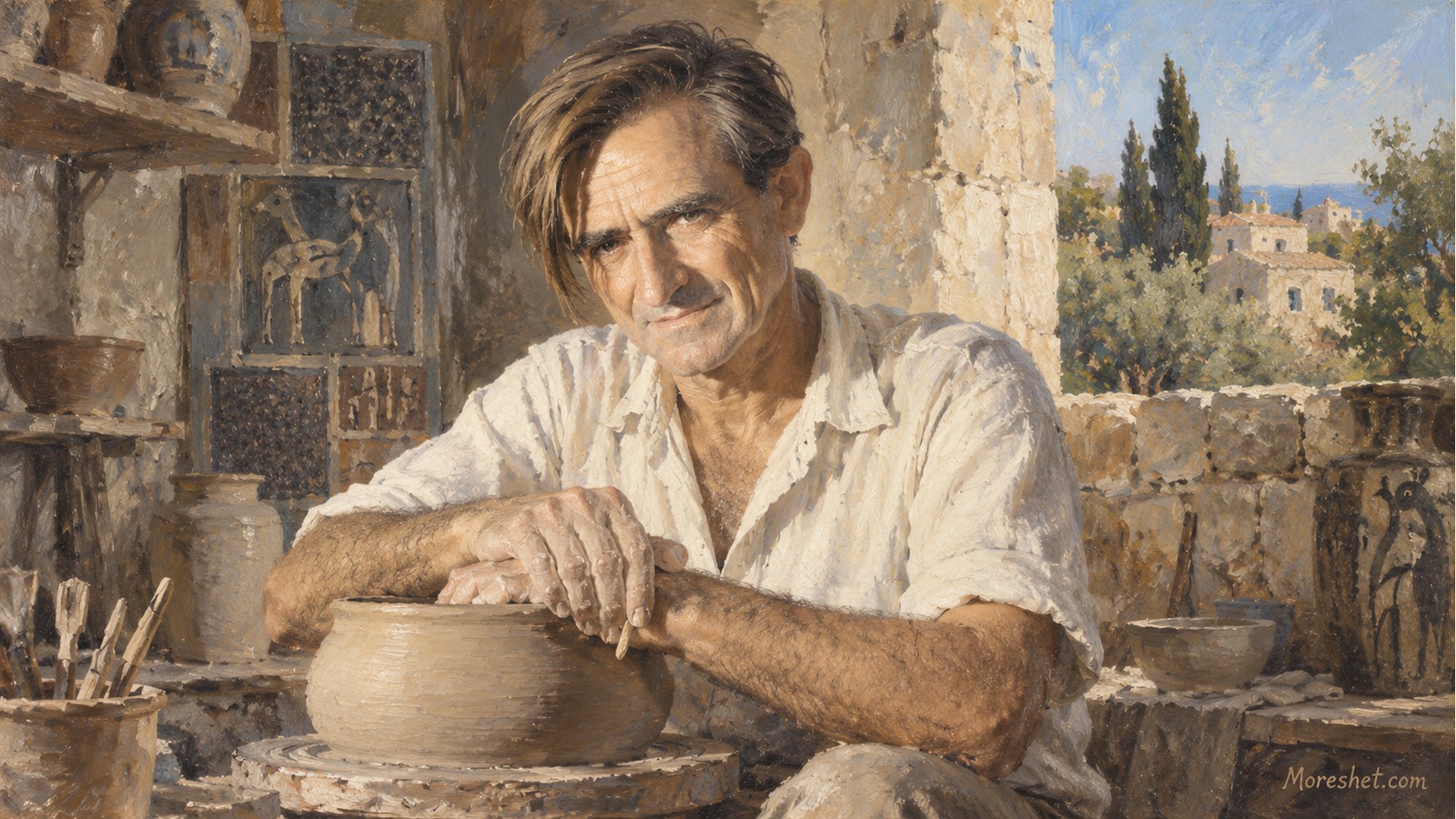 איצ'ה ממבוש — דיוקן אמנותי שנוצר באמצעות בינה מלאכותית