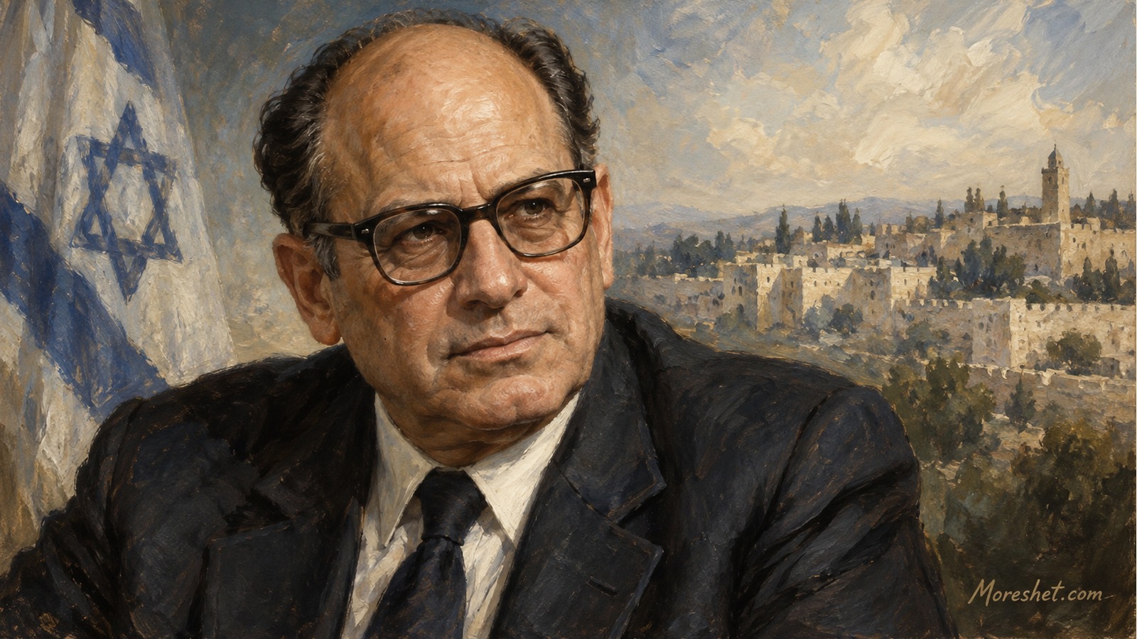 מאיר עמית — דיוקן אמנותי שנוצר באמצעות בינה מלאכותית