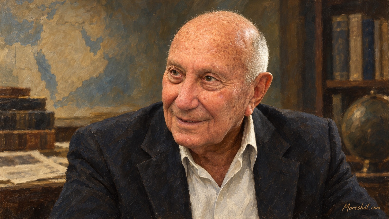 מאיר עמית — דיוקן אמנותי שנוצר באמצעות בינה מלאכותית