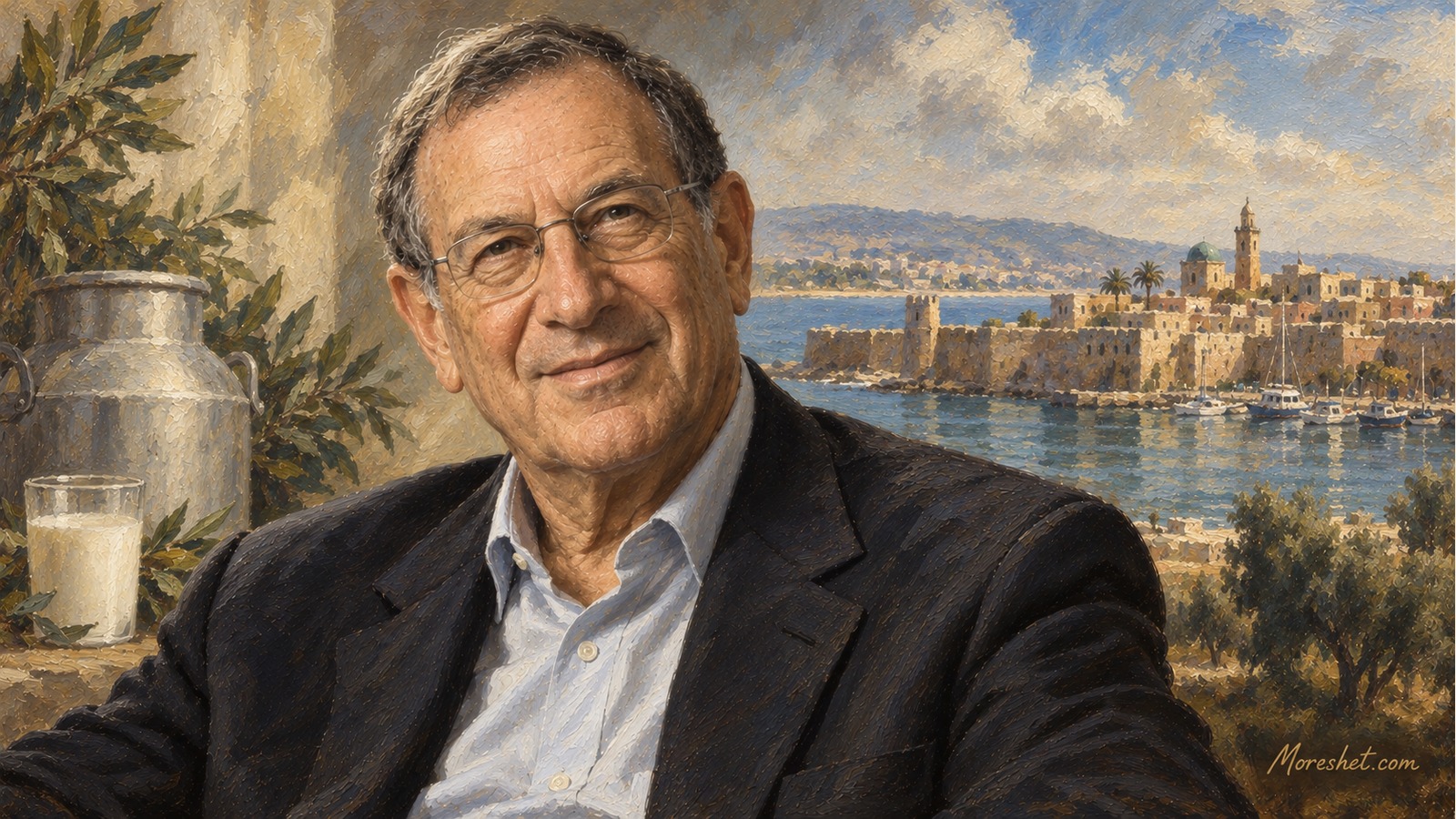 מיכאל שטראוס — דיוקן אמנותי שנוצר באמצעות בינה מלאכותית