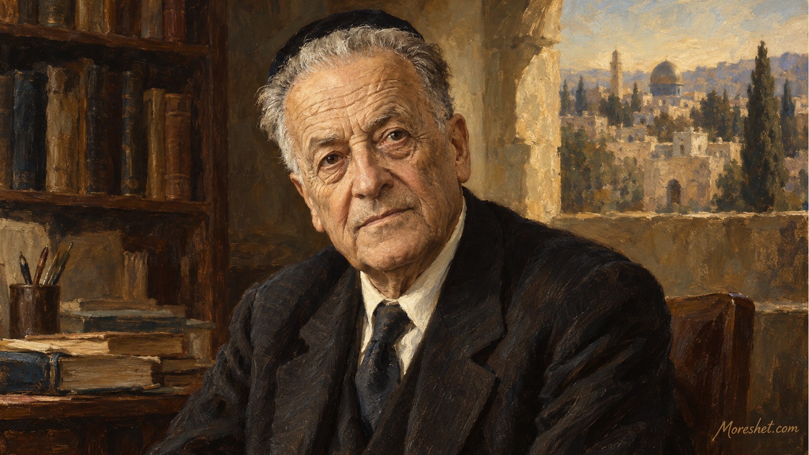 שמואל יוסף עגנון — דיוקן אמנותי שנוצר באמצעות בינה מלאכותית